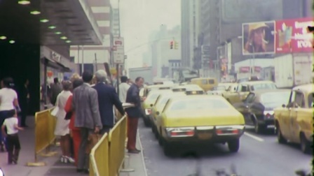 cabs on the streets of Manhattan, 1970s