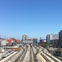 Caltrain from the 280 overpass