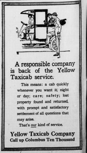 New-York-Tribune-October-20-1913-Yellow-taxi-ad